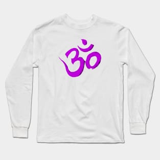 Om Classic retro Purple Aum Spiritual Awareness Long Sleeve T-Shirt